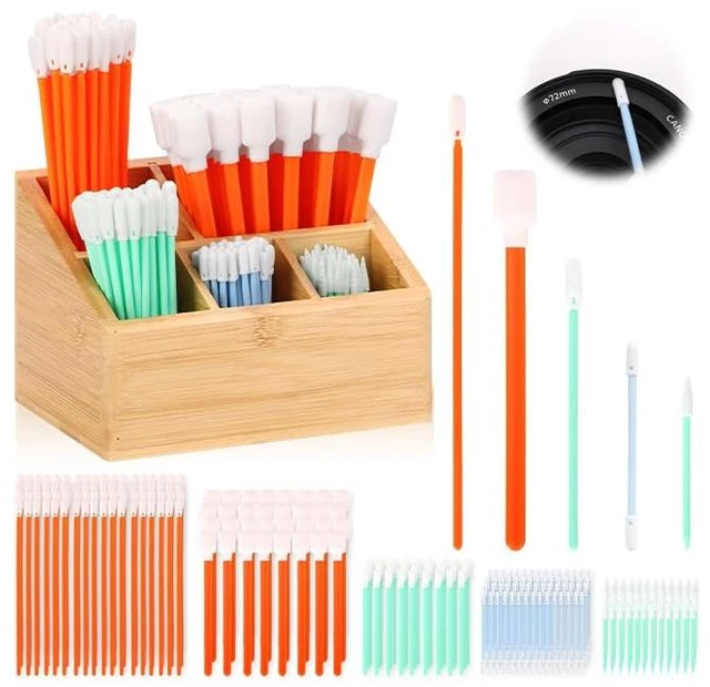 Main image of 250 Pcs Foam Cleaning Swab Kit 5 Types Lint-Free Foam Swab Sticks with Storage Box Micro Cleaning Sponge Tip Swabs for Electronics Printer Cameras Optical Lenses Equipment Gun Automotive Detailing