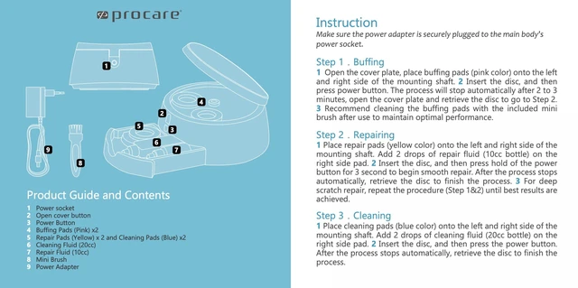 Alt view image 6 of 6 - ProcareSelect Disc Cleaning and Repairing Kit PRO