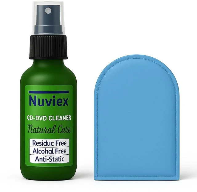 Alt view image 2 of 5 - CD & DVD Cleaning Kit Advanced Cleaning Solution with Premium Microfiber Glove Set Safe for CDs, DVDs, Blu-ray & Game Discs. Made in USA