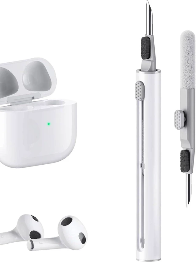 Main image of Cleaning Kits for Airpods Pro 1 2 3 Multi-Function Cleaner Pen Soft Brush for Bluetooth Earphones Case Cleaning Tools for iPhone 16 15 Pro Max Lego Camera Lens (White).