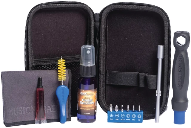 Main image of MusicNomad 12 pc. Guitar Pedal Cleaning and Care Kit for Guitar & Bass (MN286)