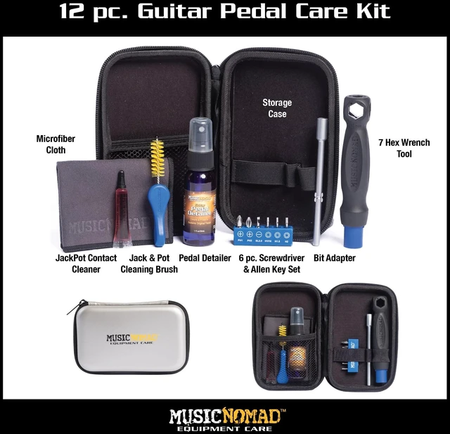 Alt view image 2 of 6 - MusicNomad 12 pc. Guitar Pedal Cleaning and Care Kit for Guitar & Bass (MN286)