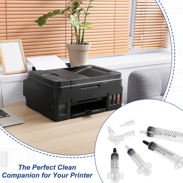 Alt view image 6 of 6 - PATIKIL DTF Syringes Printer Cleaning Kits 20ML DTF Syringes 12Pcs | with 12 Black Caps and Adapters No Needle for Printer Nozzle Ink Line Flushing Bubble Removal