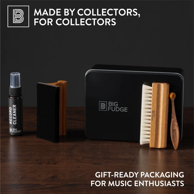 Alt view image 6 of 6 - Big Fudge Vinyl Record Cleaning Kit, Collector's Edition, Sapele Wood | Velvet Brush, Stylus Brush, Cleaning Solution, Carrying Case, Gift Ready for Anyone Serious About Their Setup