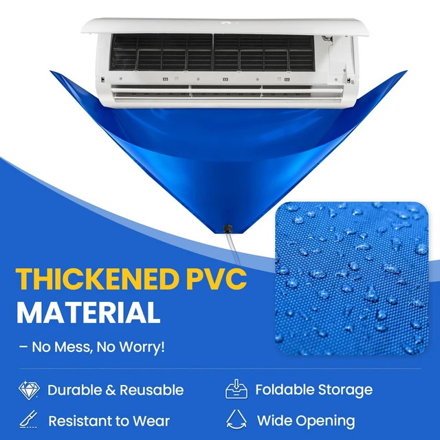 Alt view image 3 of 7 - Cestluck 13PCS Mini Split Cleaning Kit with 2L High Pressure Sprayer | Deep Cleaning Air Conditioner Professional AC Cleaning Kit With Waterproof PVC Cleaning Cover and Drain Hose, Large