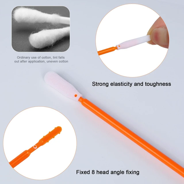 Alt view image 3 of 7 - Wellgler's Foam Cleaning Swabs,6.42'' Long Sponge Swabs, Lint-Free Detailing Swabs, for Electronics, DTF Printer, Gun Cleaning and Precision Optical Maintenance 200PCS