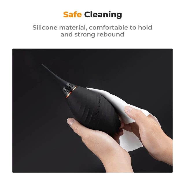 Alt view image 5 of 7 - K&F CONCEPT Soft Tip Strong Air Blower with Long Nozzle,Highly Elastic | Made of Silicone Material,Dual-Valve Silicone Blower,Ergonomic Design for a Comfortable Grip,for Cleaning Lenses Filters,MB02