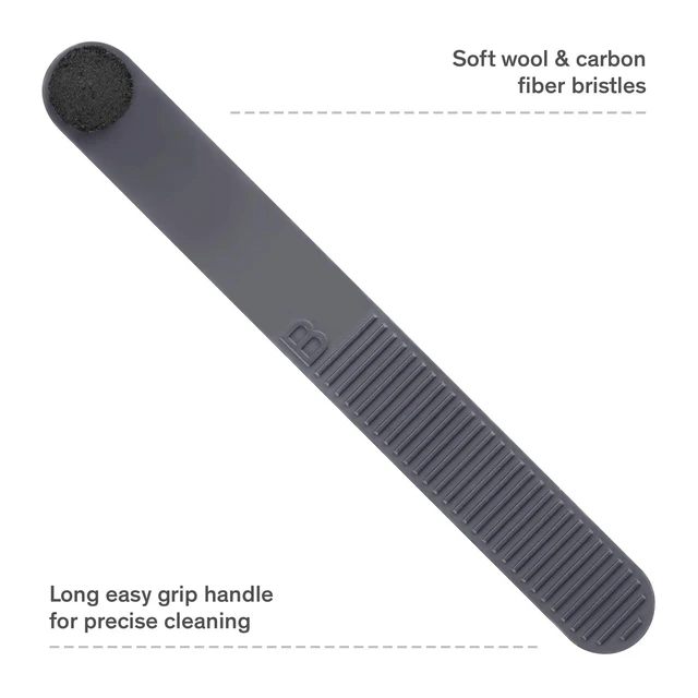 Alt view image 3 of 7 - Boundless Audio Carbon Fiber Stylus Brush Anti-Static Record Needle Cleaner | Wool Bristles & Conductive Handle -Dust & Dirt Removal for All Styli & Cartridges - Gel-Free Cleaning Improves Vinyl Sound