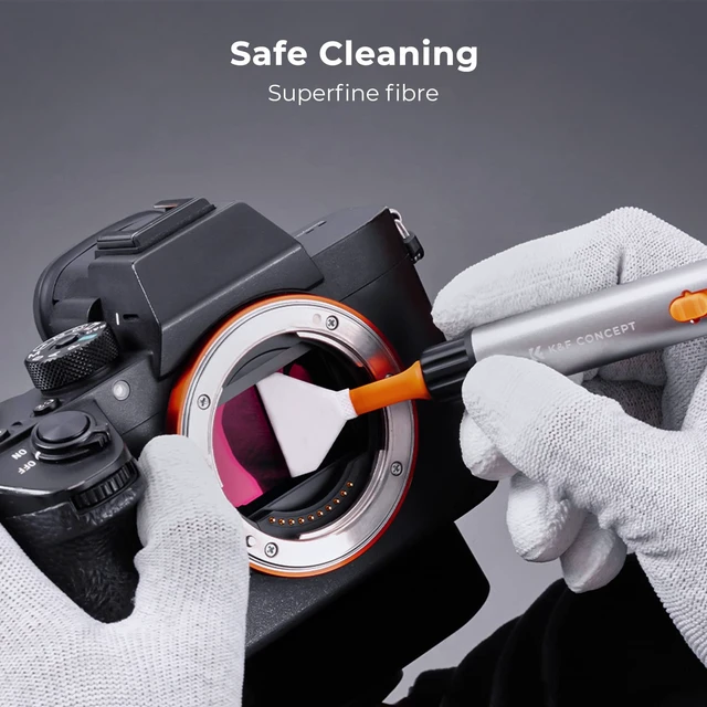 Alt view image 4 of 7 - K&F CONCEPT 6 in 1 Camera Cleaning Kit for Canon Nikon Camera Clean | Full Frame Cleaning Wand X2,Strong Blower,Microfiber Cleaning Cloth X2 Machine Washable and Reusable,Replaceable Cleaning Pen