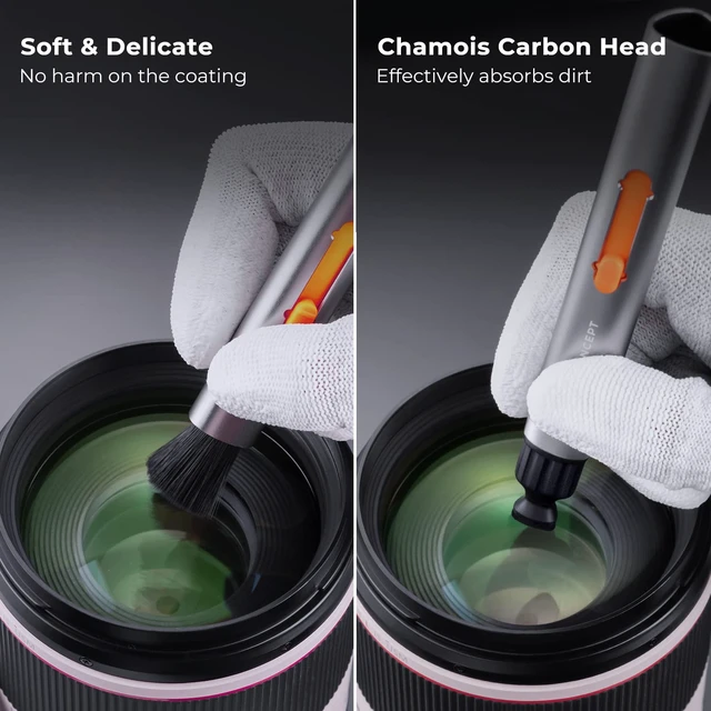 Alt view image 5 of 7 - K&F CONCEPT 6 in 1 Camera Cleaning Kit for Canon Nikon Camera Clean | Full Frame Cleaning Wand X2,Strong Blower,Microfiber Cleaning Cloth X2 Machine Washable and Reusable,Replaceable Cleaning Pen