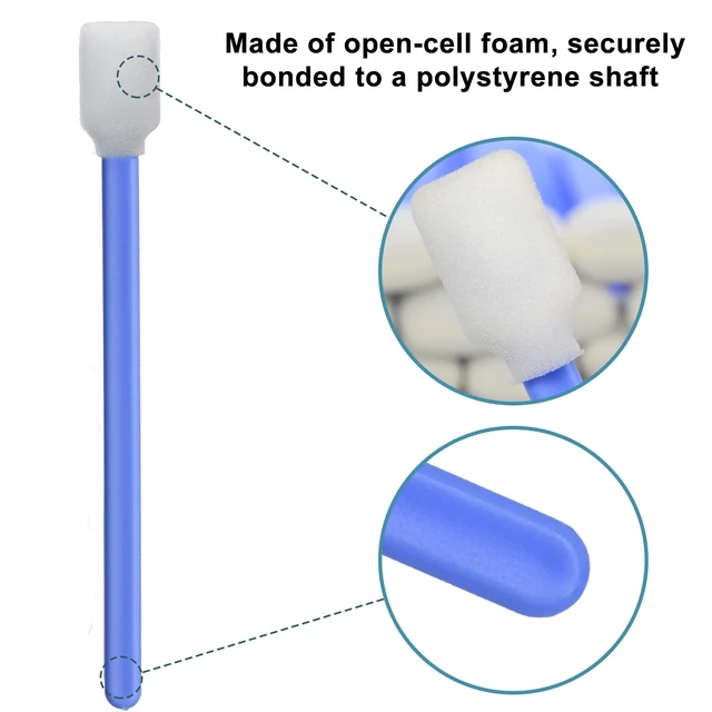 Alt view image 7 of 7 - Wellgler's Foam Cleaning Swabs, Lint Free Foam Tip Swabs Kit,for DTF Printer Printhead Maintenance, Electronics, Gun Cleaning, Car Detailing and Cleanroom Use (4Types, 200 Pack)