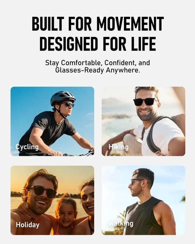 Alt view image 6 of 7 - Smart Glasses Accessories Kit for Ray-Ban & Oakley Meta with Storage Case | 6 Pairs Nose Pads + 2 Holder Pairs | Adjustable Anti-Drop Lanyard | 6 Lens Cleaning Wipes | Fits Wayfarer,Headliner & Skyler