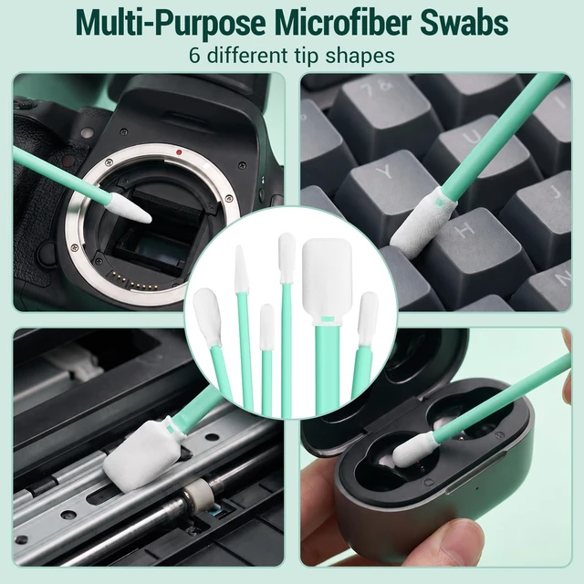 Alt view image 5 of 7 - Quuztao 300 Pcs Lint Free Cleaning Swabs, 6 Sizes for Electronics | tip kit for printer head, optics and precision gap cleaning