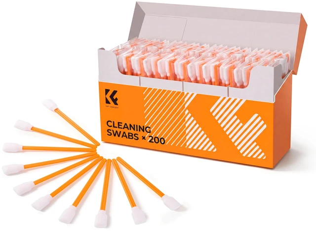 Main image of K&F CONCEPT 200 Foam Cleaning Swabs,for Electronics,Camera,Deep Cleaning | Premium Foam Swabs,Strong Adsorption,No Dripping,Long Sturdy Handle,Flexible,Unbreakable,Dual Packaging,Multi-Device Use,MK09