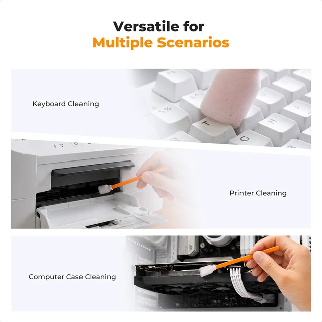 Alt view image 5 of 7 - K&F CONCEPT 200 Foam Cleaning Swabs,for Electronics,Camera,Deep Cleaning | Premium Foam Swabs,Strong Adsorption,No Dripping,Long Sturdy Handle,Flexible,Unbreakable,Dual Packaging,Multi-Device Use,MK09