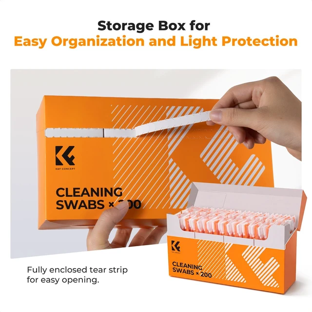 Alt view image 7 of 7 - K&F CONCEPT 200 Foam Cleaning Swabs,for Electronics,Camera,Deep Cleaning | Premium Foam Swabs,Strong Adsorption,No Dripping,Long Sturdy Handle,Flexible,Unbreakable,Dual Packaging,Multi-Device Use,MK09