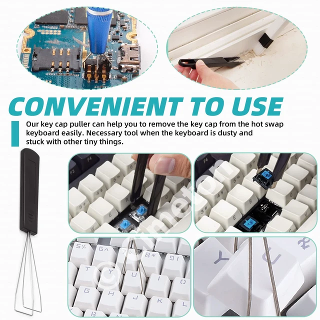 Alt view image 5 of 7 - Cimeton 13Pcs Keyboard Lube Kit Keyboard Tools with Tweezers Keycap Puller Remover, Switch Opener, Switch Puller, 4-Claw Grabber, Grease and Lube Brush Cleaning Brush for Mechanical Keyboard