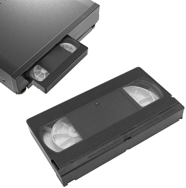 Main image of Vhs Vcr Head Cleaner Tape, Dry Reusable Up to 50 Uses | Video Head Cleaning Kit, ABS, Black, Dry Type, for VCR and VHS Players, Reusable, Up to 50 Uses, No Liquids