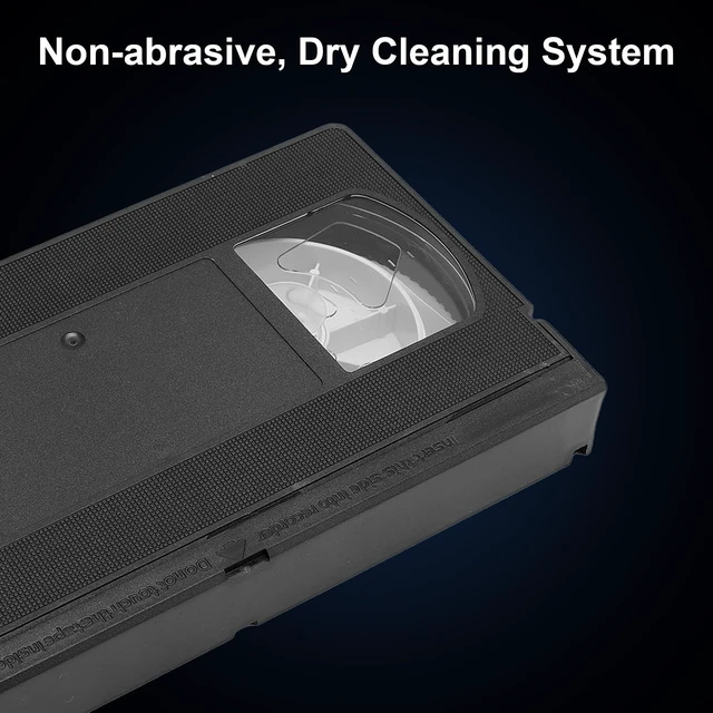 Alt view image 3 of 7 - Vhs Vcr Head Cleaner Tape, Dry Reusable Up to 50 Uses | Video Head Cleaning Kit, ABS, Black, Dry Type, for VCR and VHS Players, Reusable, Up to 50 Uses, No Liquids