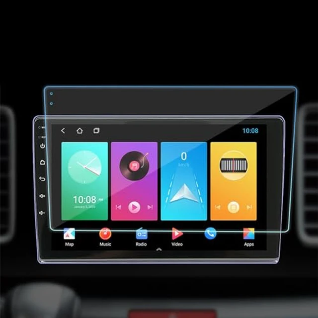 Alt view image 2 of 7 - YOUTHINK Navigation Screen Protector, 9 Inch Anti Glare Anti Fingerprint Central Control Navigation Tempered Film with Cleaning Kit for Car