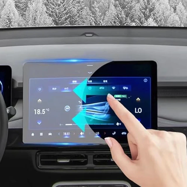 Alt view image 5 of 7 - YOUTHINK Navigation Screen Protector, 9 Inch Anti Glare Anti Fingerprint Central Control Navigation Tempered Film with Cleaning Kit for Car
