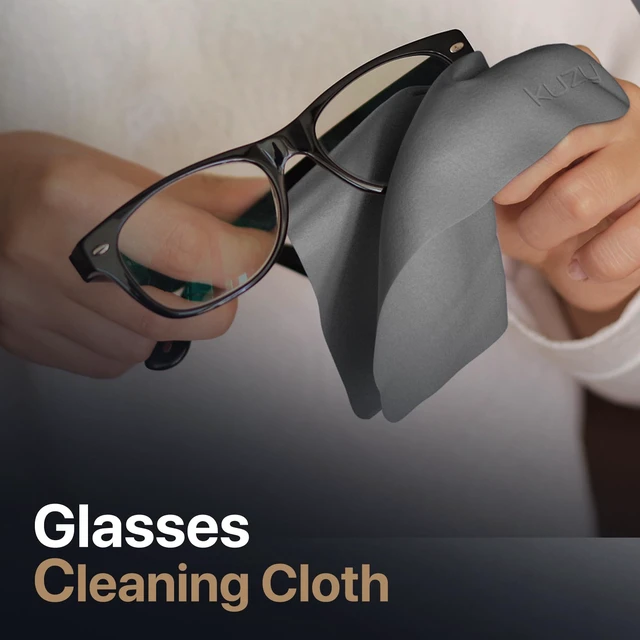 Alt view image 2 of 7 - Kuzy 3 Pack Premium Microfiber Cleaning Cloth - MacBook Screen Cleaner Keyboard Cover Imprint Protection Accessories - Laptop Screen Cleaner Cloth - Eyeglass Lens Glasses Cleaner, 3 Pack - Gray