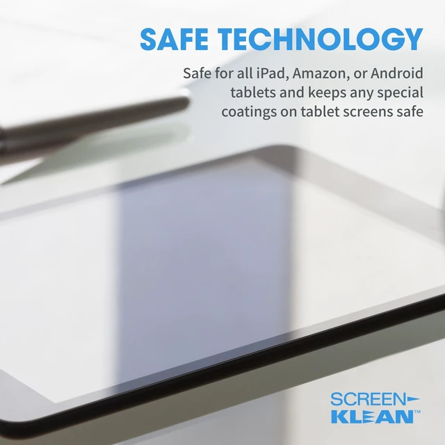 Alt view image 5 of 7 - ScreenKlean Tablet Screen Cleaner, Electroplated Silver, 1 Count | Reusable & Portable Streak-Free Touchscreen Cleaner, Carbon Microfiber Technology for iPad, Android, & Amazon Tablets