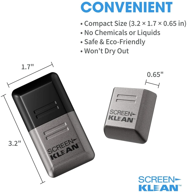 Alt view image 6 of 7 - ScreenKlean Tablet Screen Cleaner, Electroplated Silver, 1 Count | Reusable & Portable Streak-Free Touchscreen Cleaner, Carbon Microfiber Technology for iPad, Android, & Amazon Tablets