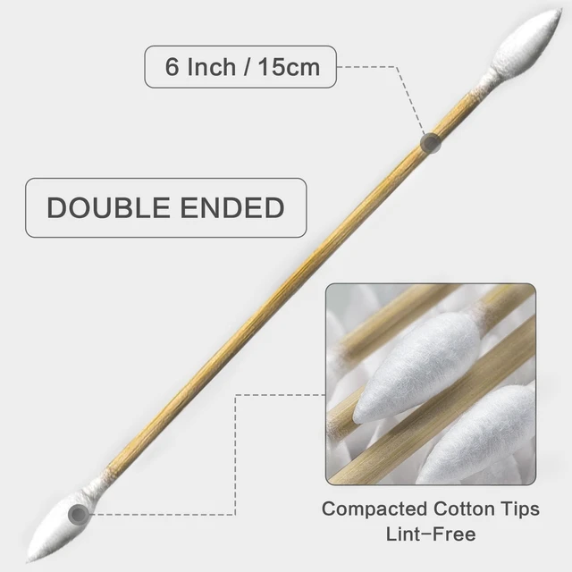 Alt view image 7 of 7 - 800PCS Gun Cleaning Swabs, FSC Bamboo Handle, 6-Inch Double-Ended | Lin-Free swab for gun cleaning, electronics, cameras, crafts, and household use; ideal for small areas, and detailed cleaning
