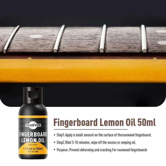 Alt view image 2 of 6 - SHAEVLE Guitar Cleaning Kit for Acoustic & Electric Guitar | Orange Polish Oil, Fingerboard Lemon Oil, String Cleaner, Guitar String Winder, String Brush, Cleaning Cloth