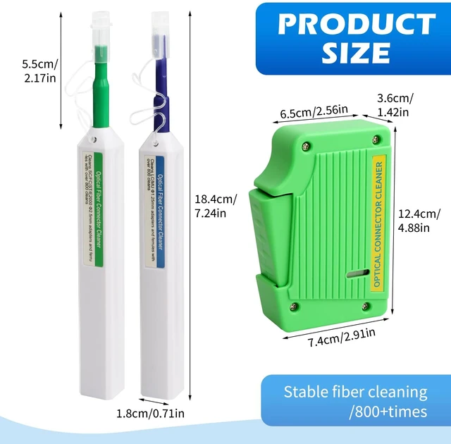Alt view image 2 of 7 - 3pcs Fiber Optic Cleaner Pen Kit,2.5/1.25mm SC FC ST LC Connector Cleaner