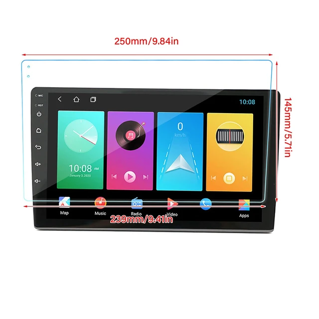 Alt view image 2 of 7 - CFTGIW Navigation Screen Protector Anti Anti Fingerprint Central Control Navigation Tempered Film with Cleaning Kit for Car Suitable for 10-inch trapezoidal Android Navigation