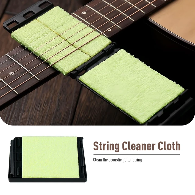Alt view image 6 of 6 - SHAEVLE Guitar Cleaning Kit for Acoustic & Electric Guitar | Orange Polish Oil, Fingerboard Lemon Oil, String Cleaner, Guitar String Winder, String Brush, Cleaning Cloth