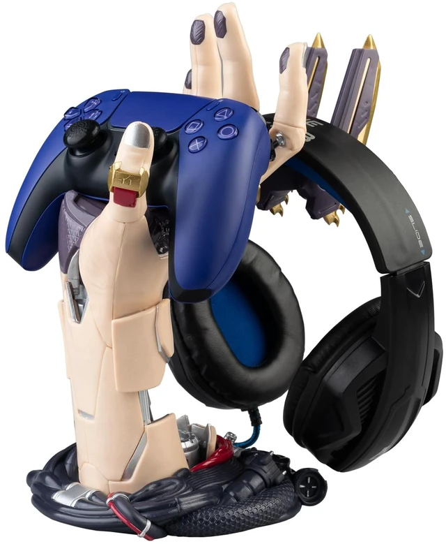 Main image of Grupo Erik Cyberpunk Gaming Controller Holder | Gaming Equipment | Headphone Stand & Controller | Gaming Accessories for Desk | Halloween Decorations Headset stand, gaming room decor