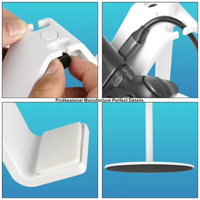 Alt view image 6 of 7 - KELJUN Controller Holder White, Headset Holder,Great 3 Tier Controller Headphone Organizer for All Headsets Xbox ONE 360 Switch PS4 PS5 (Elegant White)