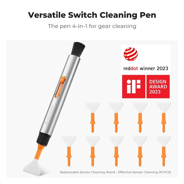 Alt view image 4 of 7 - K&F CONCEPT 32-in-1 Pro Camera Cleaning Kit for Professional Photographers | Replaceable Lens Pen, Safe For Devices, Fast Dry Wipes Remove Oil And Streaks, Portable, Multi Tools, Storage Bag, MK05