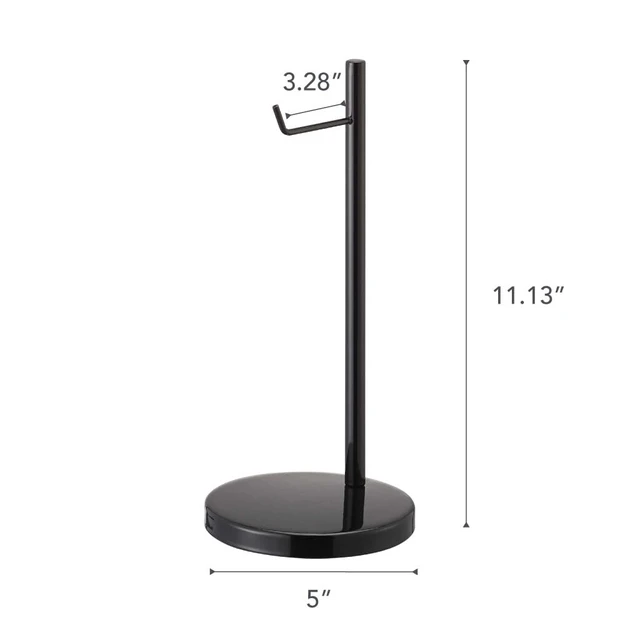 Alt view image 6 of 6 - YAMAZAKI Home Beautes Office Desk Headphone Stand - Headset Holder - Round Base - Steel