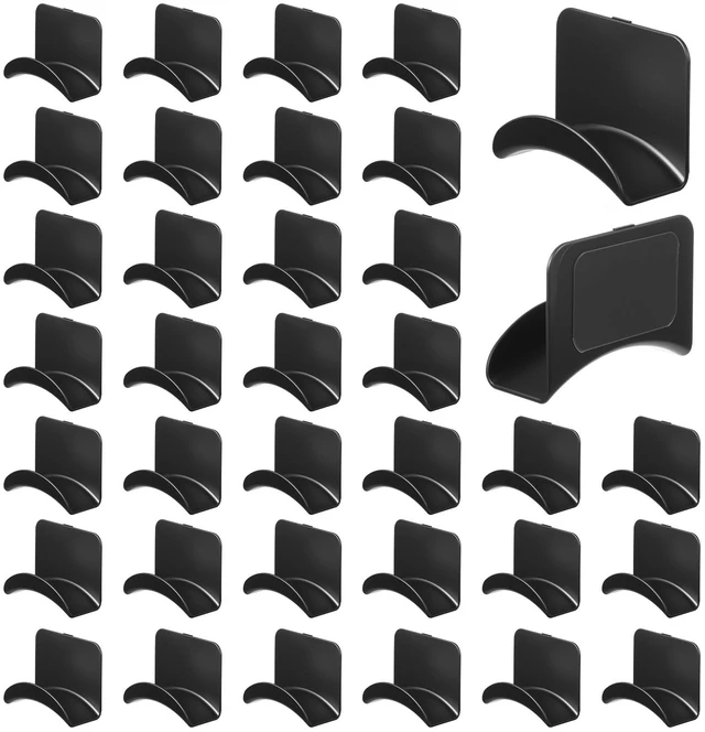 Main image of SHENLIU 30 Pcs Headphone Wall Hangers, Adhesive Headset Holder Hooks for Wall Mount General Purpose Stand Hooks for Most Headphone Controller Hat Baseball Caps Closet Door