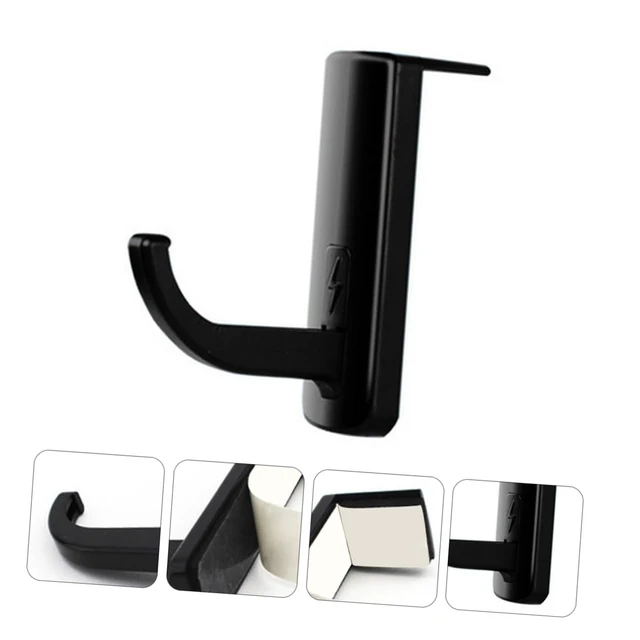 Alt view image 2 of 7 - OSALADI Headset Mount for Monitor Adhesive Headphone Stand Hanger Over Ear Headset Hook Organizer for Desktop Monitor Side Storage for Cables Keys Adapters Home Office