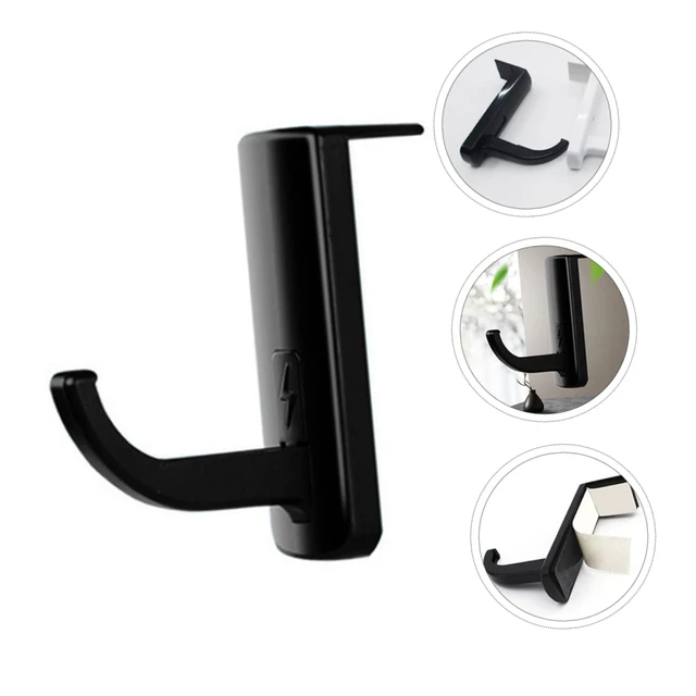 Alt view image 4 of 7 - OSALADI Headset Mount for Monitor Adhesive Headphone Stand Hanger Over Ear Headset Hook Organizer for Desktop Monitor Side Storage for Cables Keys Adapters Home Office