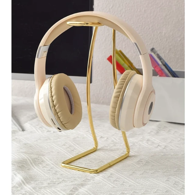 Alt view image 5 of 6 - ARFUKA Headphone Stand Desktop Headset Holder Earphone Stand Metal Desk Gaming Headset Holder for All Headphones Size (Gold)