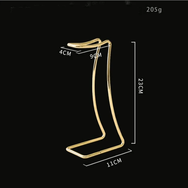 Alt view image 6 of 6 - ARFUKA Headphone Stand Desktop Headset Holder Earphone Stand Metal Desk Gaming Headset Holder for All Headphones Size (Gold)