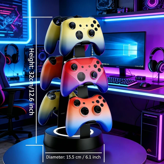 Alt view image 2 of 5 - KELJUN Controller Holder Stand for Gamepads and Headphones | A-Shape,Universal fit,Stable,Display,Non-slip,Gamer gift