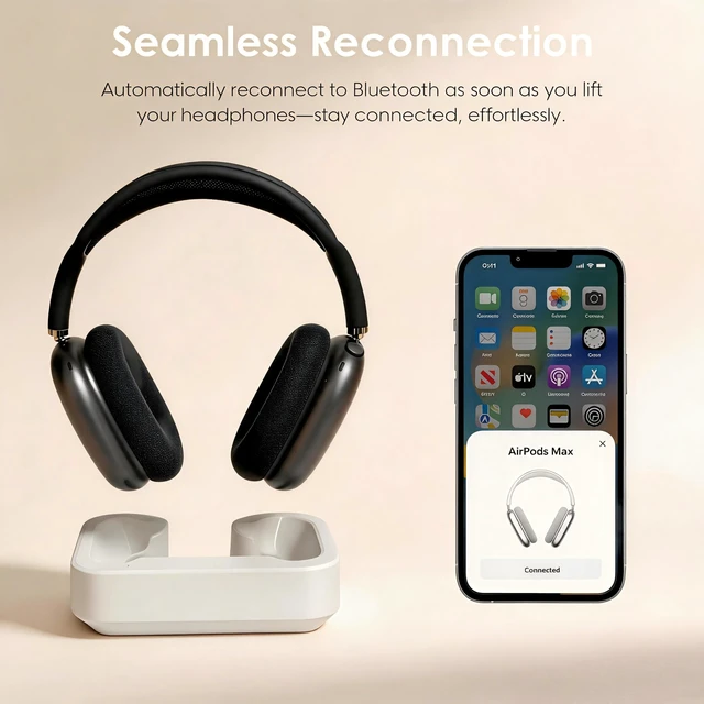 Alt view image 3 of 7 - Headphone Stand Dock for AirPods Max 1 & 2, Sleep Mode Supported (White) | Airpods Max Stand Holder for Battery Saving, Stable No Wobble, Seamless Perfect Fit