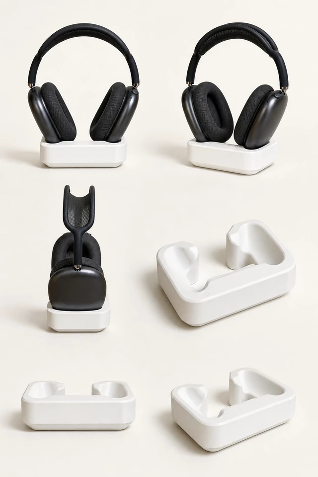 Alt view image 4 of 7 - Headphone Stand Dock for AirPods Max 1 & 2, Sleep Mode Supported (White) | Airpods Max Stand Holder for Battery Saving, Stable No Wobble, Seamless Perfect Fit
