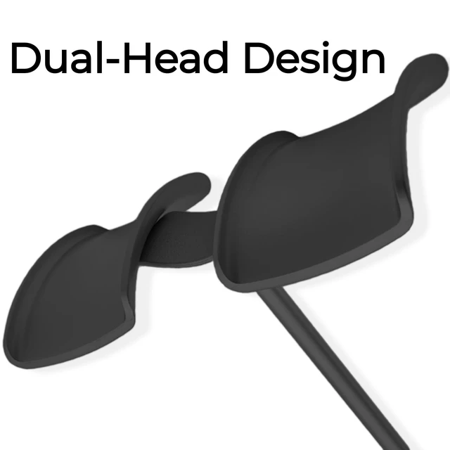 Alt view image 2 of 6 - Dual Headphone Stand for Desk | Stable, Portable, Space Saving, Multi Headphone Holder, Home, Office, Desktop, Gaming Setup