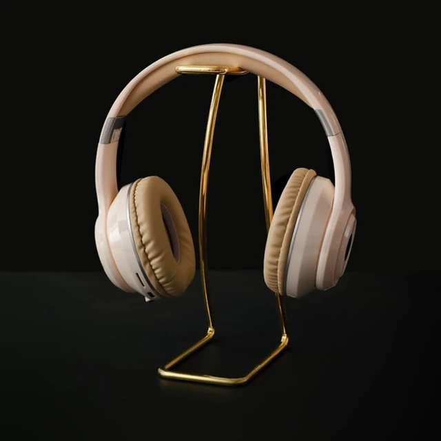 Alt view image 3 of 6 - ARFUKA Headphone Stand Desktop Headset Holder Earphone Stand Metal Desk Gaming Headset Holder for All Headphones Size (Gold)