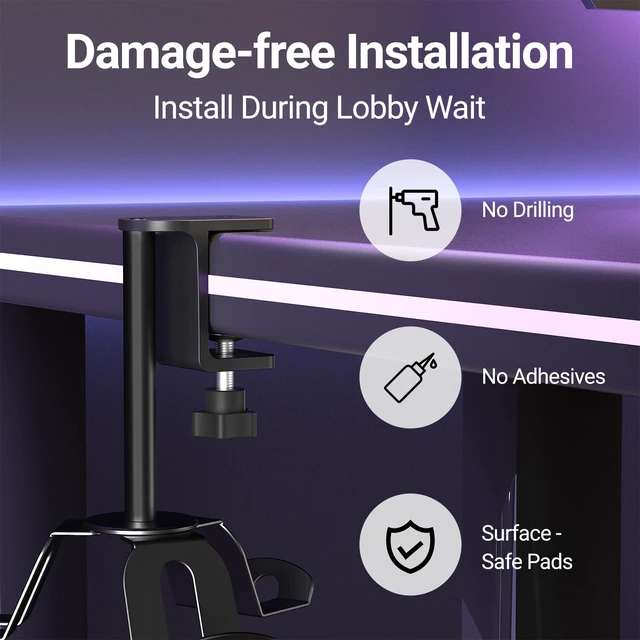 Alt view image 5 of 7 - ANSHAWTIY Aluminum Alloy Controller Holder 4 Layers Headphone Stand,Headset Holder & Desk Mounts for 12 Packs Controller360 Degree Rotation Tier,Gaming Controller Stand for Xbox PS5 PS4 Switch(Black)