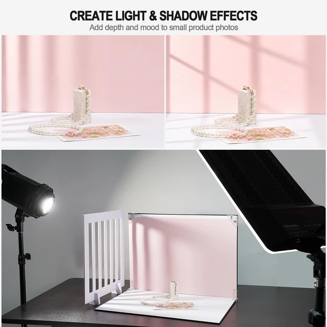 Alt view image 3 of 7 - Photo Backdrop for Product Photography, Tabletop Kit, 16.5x11.7in | Create product photos with realistic backgrounds for food, jewelry and small products for content creators and online sellers