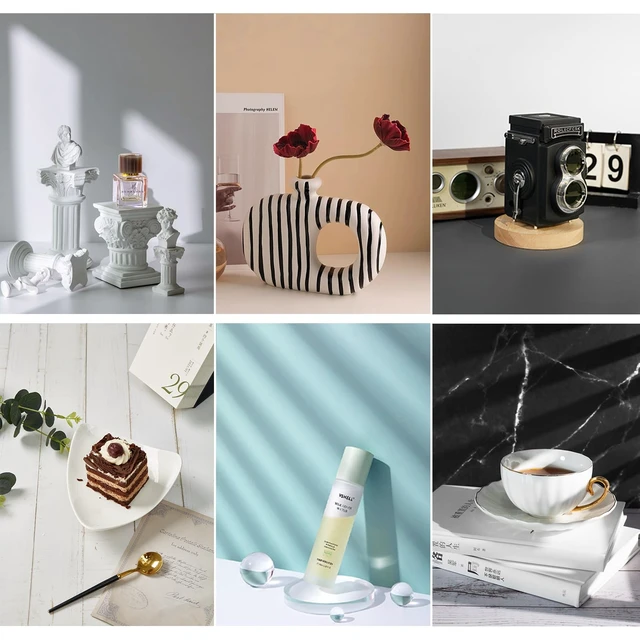 Alt view image 4 of 7 - Photo Backdrop for Product Photography, Tabletop Kit, 16.5x11.7in | Create product photos with realistic backgrounds for food, jewelry and small products for content creators and online sellers